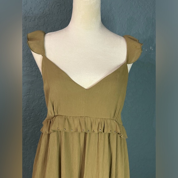 Zara Woman’s Summer dress Olive green Medium - Picture 4 of 9
